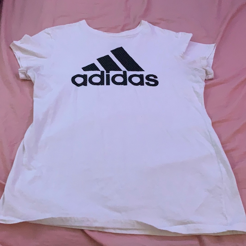 Women’s large white new Adidas shirt
